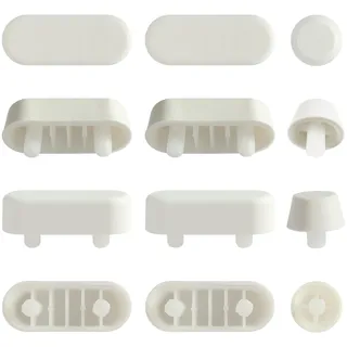 Fanmitrk 12 Stück WC Sitz Puffer, Toilettendeckel Puffer, Stoßdämpfende Pads für Hölzern Toilettensitz