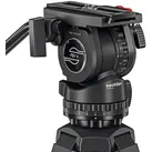 Sachtler SAC307 FSB 4 Stativkopf mit seitlich montierter Kameraplatte und Schwenkstange