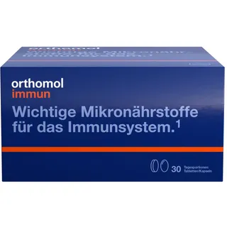 Orthomol Immun - Mikronährstoffe zur Unterstützung des Immunsystems - mit Vitamin C, Vitamin D und Zink - Tabletten/Kapseln, 30 St. Tagesportionen