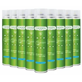 Atgreen Inhalation Oxygen O2 (14 L) 16 Pieces Oxygen Bottle Pure Oxygen Oxygen Cans Oxygen Preparation Universal Mouthpiece Pure Inhalable Oxygen Device