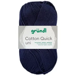 Gründl Wolle Cotton Quick 50 g uni dunkelblau Handarbeit - Gründl