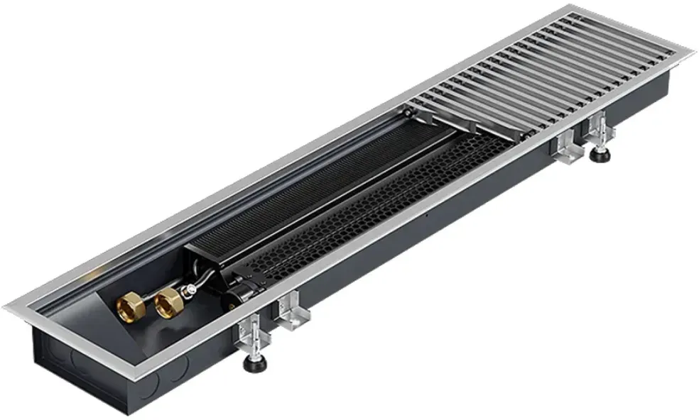 Bodenkonvektor mit Querstromventilator Kanalhöhe 65 mm