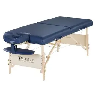 MASTER MASSAGE EQUIPMENT Master Massage Coronado Mobile Massageliege Kosmetikliege Therapiebett Behandlungsliege Massagebank Klappbar Holz 71cm Königsblau