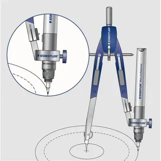 Staedtler Zirkel 553 01 Schnellverstellung Blau/Grau