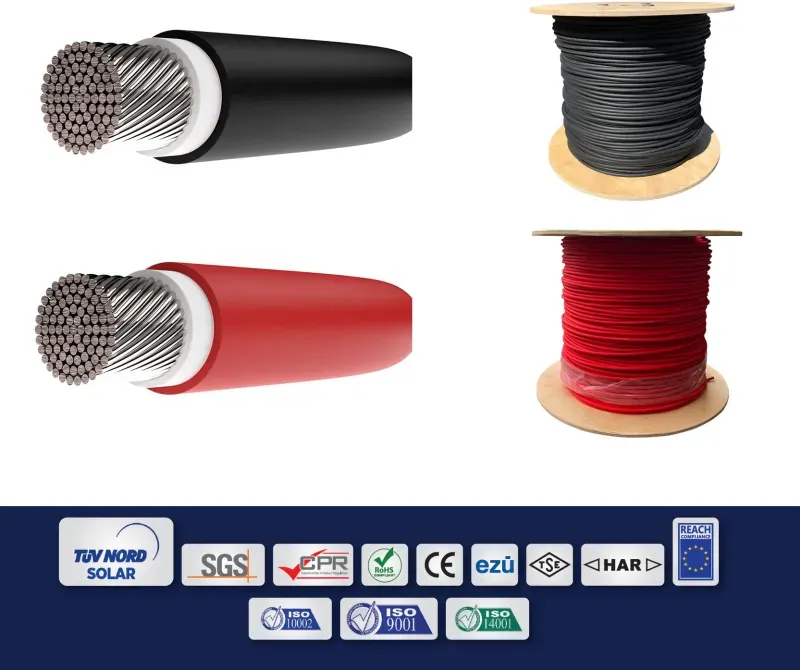 NAK Solarkabel 6mm2 PV Kabel H1Z2Z2-K Rot 50m