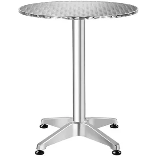Tectake Stehtisch, aus Aluminium, rund, standfest und pflegeleicht, 60 x 75/115 cm Esszimmer, Barmöbel, Bartische