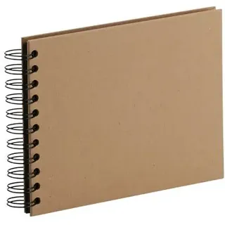 RÖSSLER 1329452620 S.O.H.O. Wire-O Fotoalbum Whire-O 40 Seiten 195x145mm kraft/schwarz