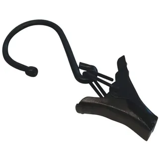 GARDINIA Seilklammer für Seilspanngarnituren, Zum Aufhängen von Gardinen und Vorhängen, Stabil, 20 Stück, Metall, Schwarz-matt