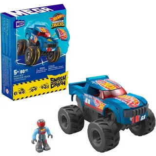MEGA Hot Wheels Smash-und-Crash Race Ace Monster Truck - Transparent