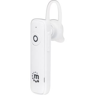 Manhattan Bluetooth-Headset, Bluetooth 4.0 + EDR, In-Ear Design, omnidirektionales Mikrofon, integrierte Bedienelemente, weiß