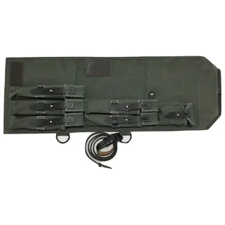 Warcraft Exports MP40 Schmeisser MP40 / MP40 SMG Carrying Bag Made of Linen and Leather (OD Green)