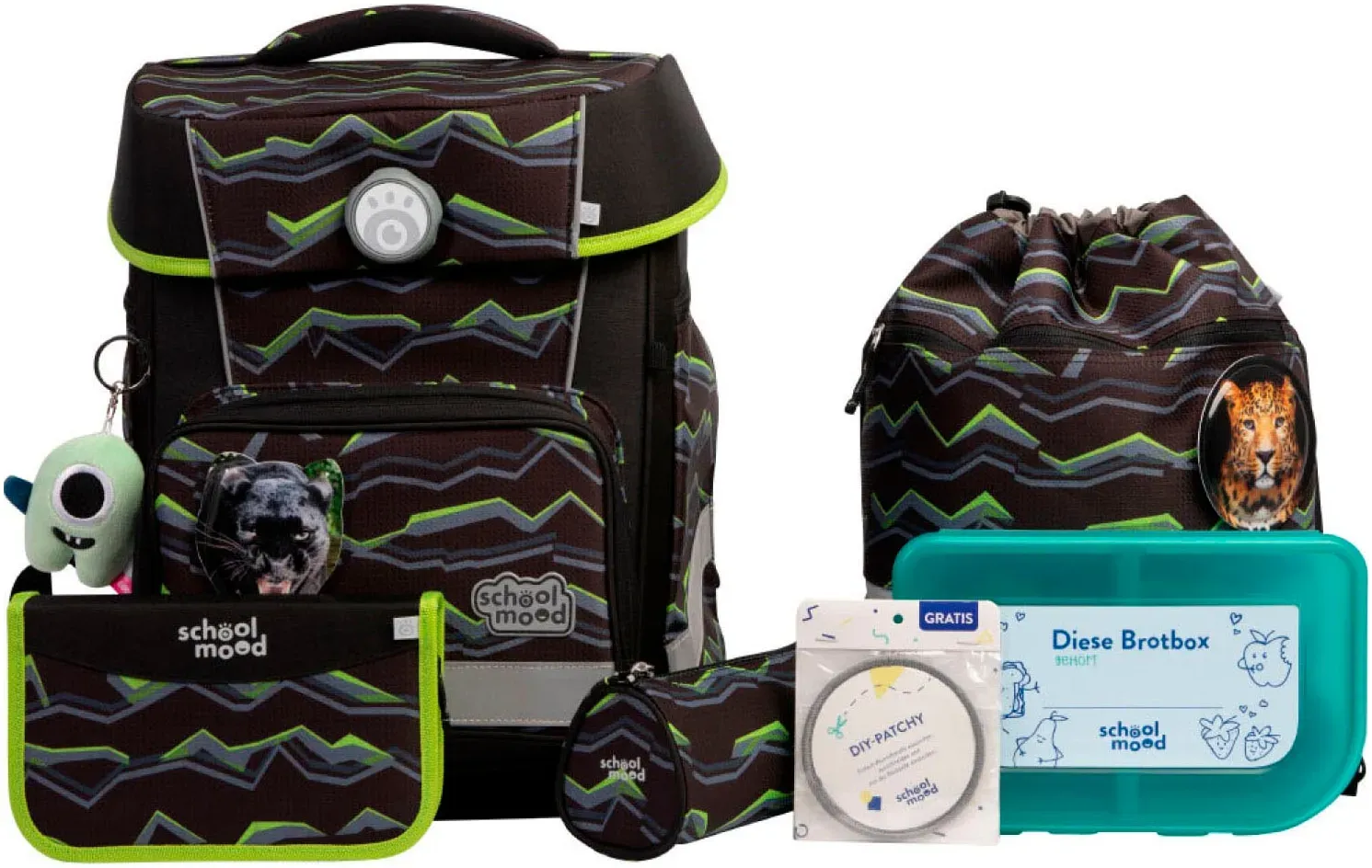 School-Mood Maxx Pro Panther Schultaschen-Set 7-tlg.