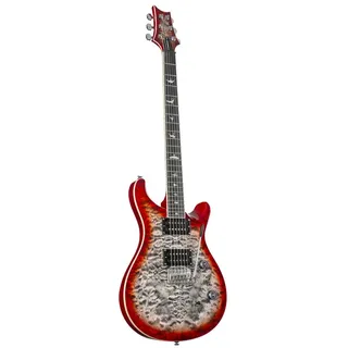 PRS E-Gitarre, E-Gitarren, PRS-Modelle, SE Custom 24-08 Quilt Charcoal Cherry Burst - E-Gitarre rot