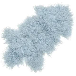 Sitzauflage Tibet-Lammfell blassblau, 5x90x55 cm