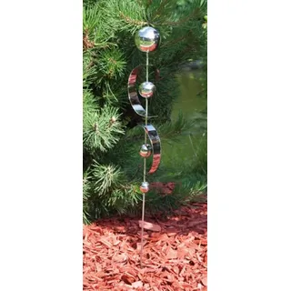 HGD Gartenstecker aus Edelstahl mit 4 Edelstahlkugeln, wetterbeständig
