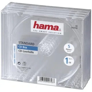 Hama 44748 CD-Leerhüllen 5er-Pack transperant