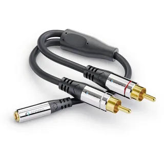 Sonero Sonero® 2x Cinch auf 3,5mm Audio Adapter Kabel 0,25m