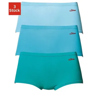 S.Oliver Panty (3 St.), mit seitlichem Logodruck 40/42 (L), grün Damen, Panty Hipster Panties Damenwäsche