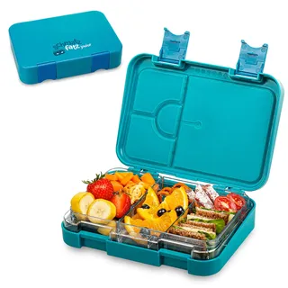 Klarstein schmatzfatz junior Lunchbox 6 Fächer 21,3 x 15 x 4,5 cm Petrol