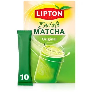 Lipton | Barista Matcha Oat | 10 Portionssticks | Instant Hafer-Matcha Getränkepulver | heiß oder kalt zubereitbar | ohne Zuckerzusatz