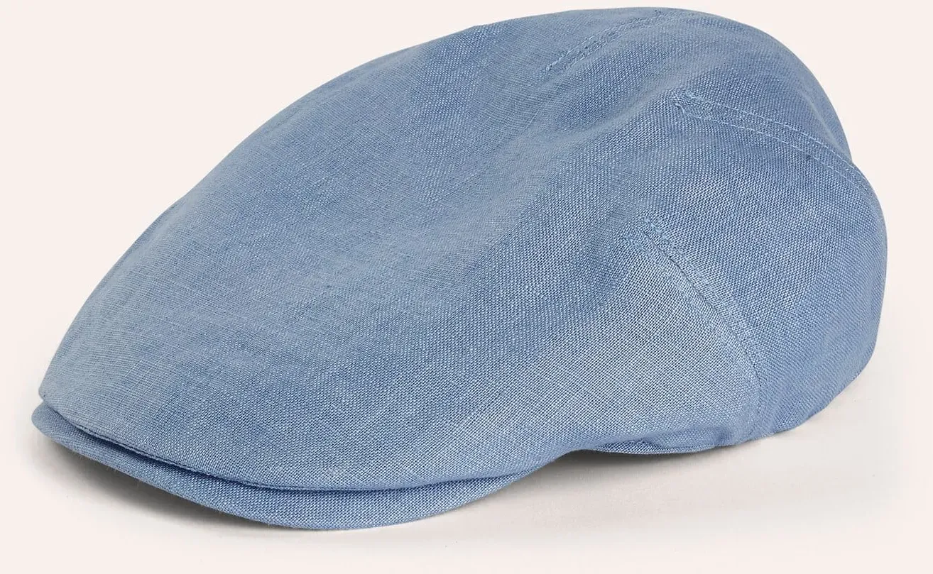 Walbusch Herren Leinen Schiebermütze UV-Schutz Blau