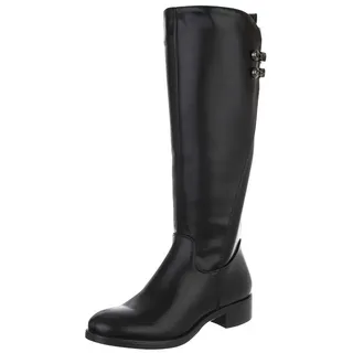 Ital-Design Klassische Stiefel Damen Schwarz 40