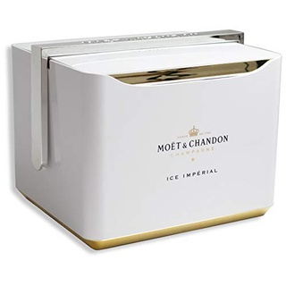 Moet & Chandon Ice Imperial Festival Kühler Geschenk Set mit Eisbox, 2 Champagner Flaschen und 6 Gläser (weiß) - Limited Edition (2 x 0.75 l)