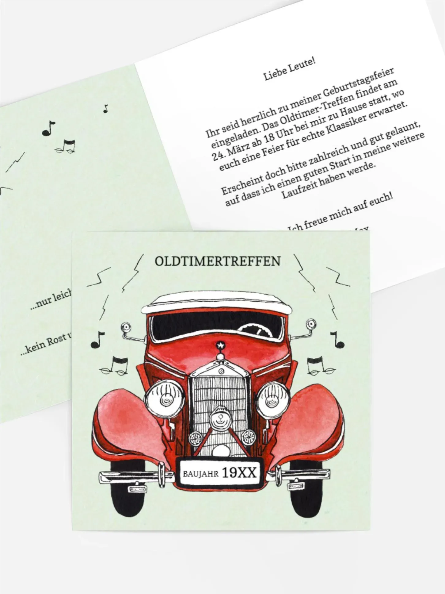 Einladungskarten zum Geburtstag selbst gestalten mit Spruch und Fotos im Onlinedesigner bei Meine-Kartenmanufaktur.de