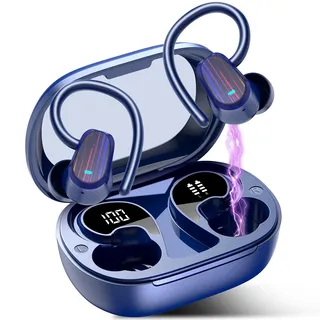 KI Übersetzer Kopfhörer, 3-in-1 Echtzeit Sprachübersetzer Kopfhörer 164 Sprachen mit App, 50Std Bluetooth 5.4 Übersetzungskopfhörer mit 7 Modi, Blau Übersetzer Ohrhörer für Geschäftlich/Lernen/Reisen