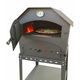 acerto acerto® Profi Pizzaofen für den Garten - 64x63x68 cm mit Gestell