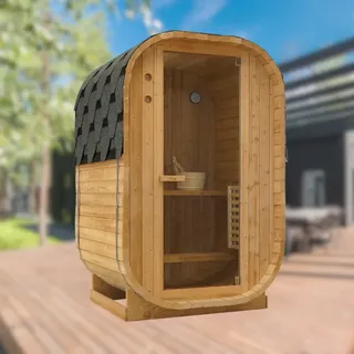 SANOTECHNIK LINDHOLM - Außensauna für 1-2 Personen (128,2x120x194 cm)