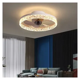 HENGDA JDONG Deckenventilator mit Beleuchtung und Fernbedienung 36W LED Leise Deckenleuchte Ventilator Mit Dimmbar Timer Einstellbare Windgeschwindigkeit