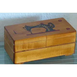 Holzprodukte Nähkästchen Nähkästchen Nähkasten Nähkorb Nähkiste Elegant Holz 22 cm x 9.5 cm x 11 cm
