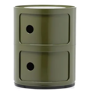 Kartell Componibili, 2 Elements, Grün, Runde Basis