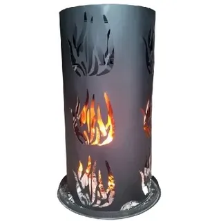 Lex Feuersäule inkl Feuerrost und Schürhaken Feuertonne Feuerkorb Ascherost Ø 60 cm