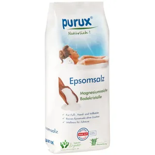 purux Epsom Salz Badesalz, Bittersalz, Magnesiumsulfat, 850g nachhaltig verpackt