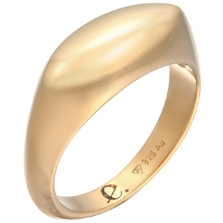 Elli PREMIUM Siegelring Marquise Design 925 Silber rhodiniert 56 Damen