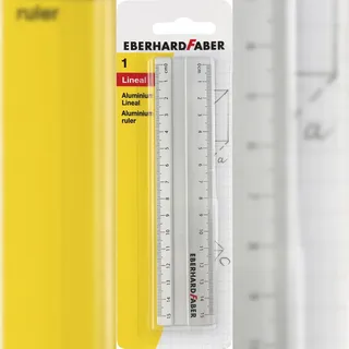 Eberhard Faber 570008 Lineal 15,0 cm, silber,