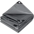 WOLTU Wasserdichte Plane mit Ösen, 500g/m2 Gewebeplane Wasserdicht & Reißfest | Premium PVC Plane Universalschutz für LKW, Pool, Camping, Gartenmöbel (Dunkelgrau, 3x4m)