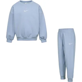 Nike Kids Essential Fleece Crew Langarm-set - Cobalt Bliss Heather - 5-6 Jahre