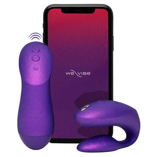 Paarvibrator „Chorus Pro“ mit Haptic Squeeze Fernbedienung, lila