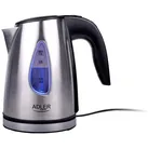 Adler Wasserkocher AD 1203 Edelstahl 1 L LED blau beleuchtet Automatische Abschaltung Drehbarer Sockel