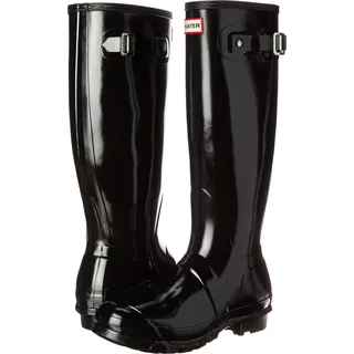 Hunter Damen Original Gloss Gummistiefel - Schwarz (Black/blk) , 43 EU - 43 EU