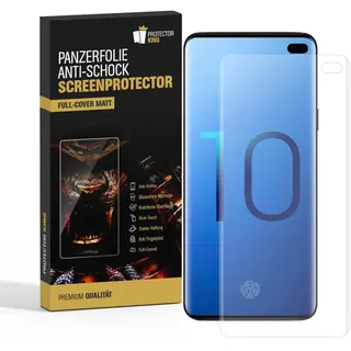 2x 9H Panzernanoglas für Samsung Galaxy S10 Plus FULL CURVED MATT ENTSPIEGELT Displayschutz Schutzglas Schutzfolie Panzerglas ANTI-SHOCK/ ANTI-KRATZ/ ANTI-BRUCH/ ANTI-SCHMUTZ
