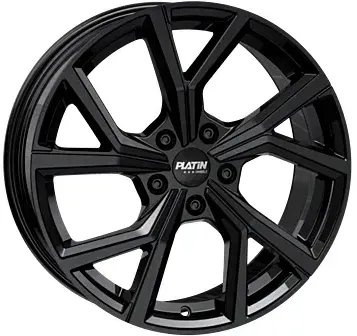 Platin P115 Black Shiny 7.5x18 ET 49 5/108 Alufelge Schwarz