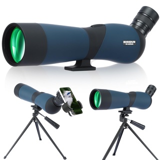 Spektiv für Zielschießen - HD Spektiv mit Stativ Tragetasche & Smartphone Halterung - BAK4 Wasserdicht Spektiv für Vogelbeobachtung Jagd Wildlife Scenery Jagd Wildtiere Stargazing (20-60b)