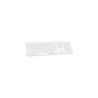 OMOTON Bluetooth-Mac-Tastatur, Kabellose Magic Keyboard für Apple MacBook Pro/Air, iMac, iMac Pro, Mac mini/Pro, AAA Batteriebetrieben, Volle Größe, QWERTZ, Weiß
