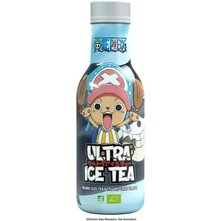 ULTRA ICE TEA Bio Eistee - Veganer Früchtetee mit dem One Piece Charakter Chopper - Fruchtiger Hibiskusblütengeschmack – 1 x 500 ml Einweg