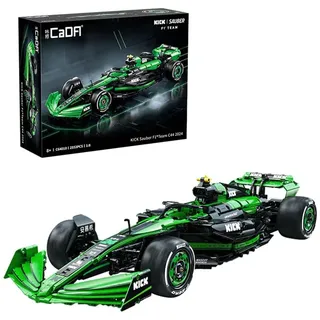 CADA C64010W Technik Auto für Kick Sauber F1 Team C44 Rennauto, 2553 KIemmbausteine Rennwagen Modell, im Maßstab 1: 8 Bausatz