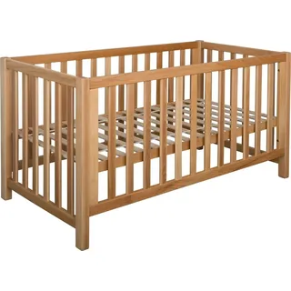 Betten-ABC Bubema Nils classic – Babybett aus massiver Buche, umwandelbar in Sofa, inkl. Rollrost